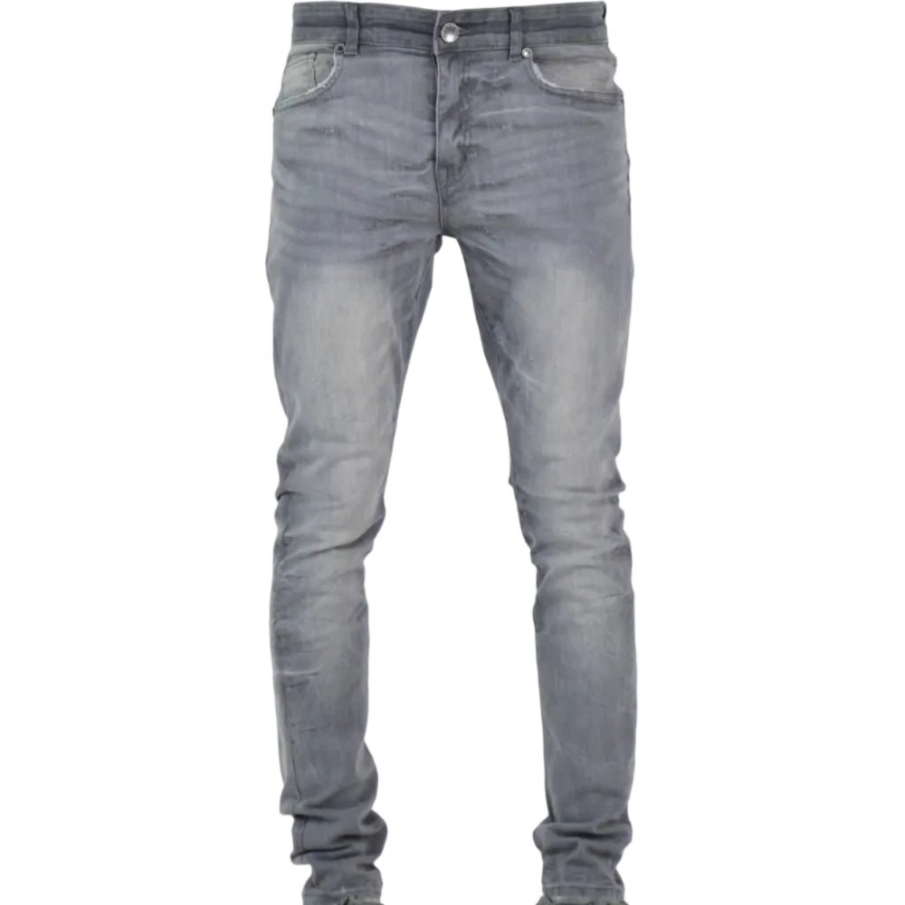 Gray jeans on a white background