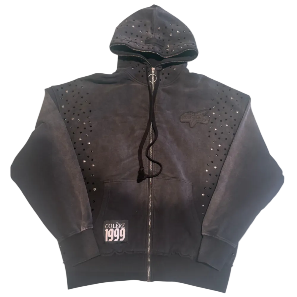 Hudson Stacked Rhinestone "Colere" Sweatsuit Black Style 637