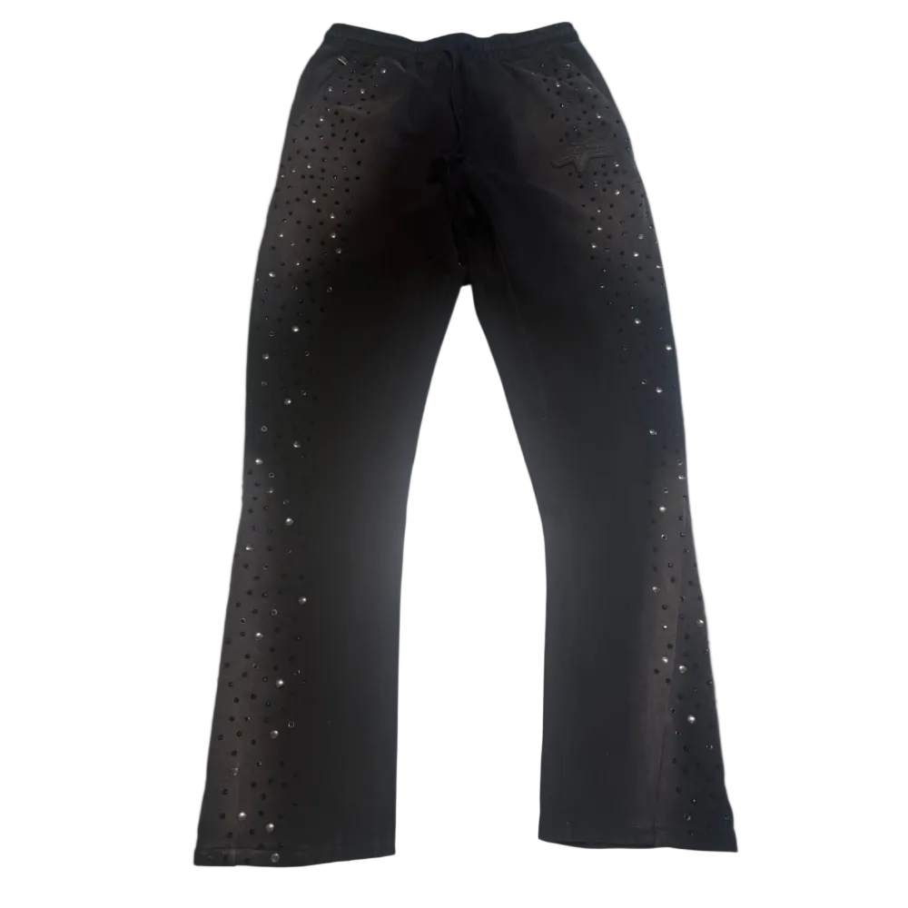 Hudson Stacked Rhinestone "Colere" Sweatsuit Black Style 637