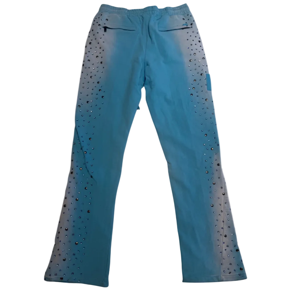 Hudson Stacked Rhinestone "Colere" Sweatsuit Blue Style 637