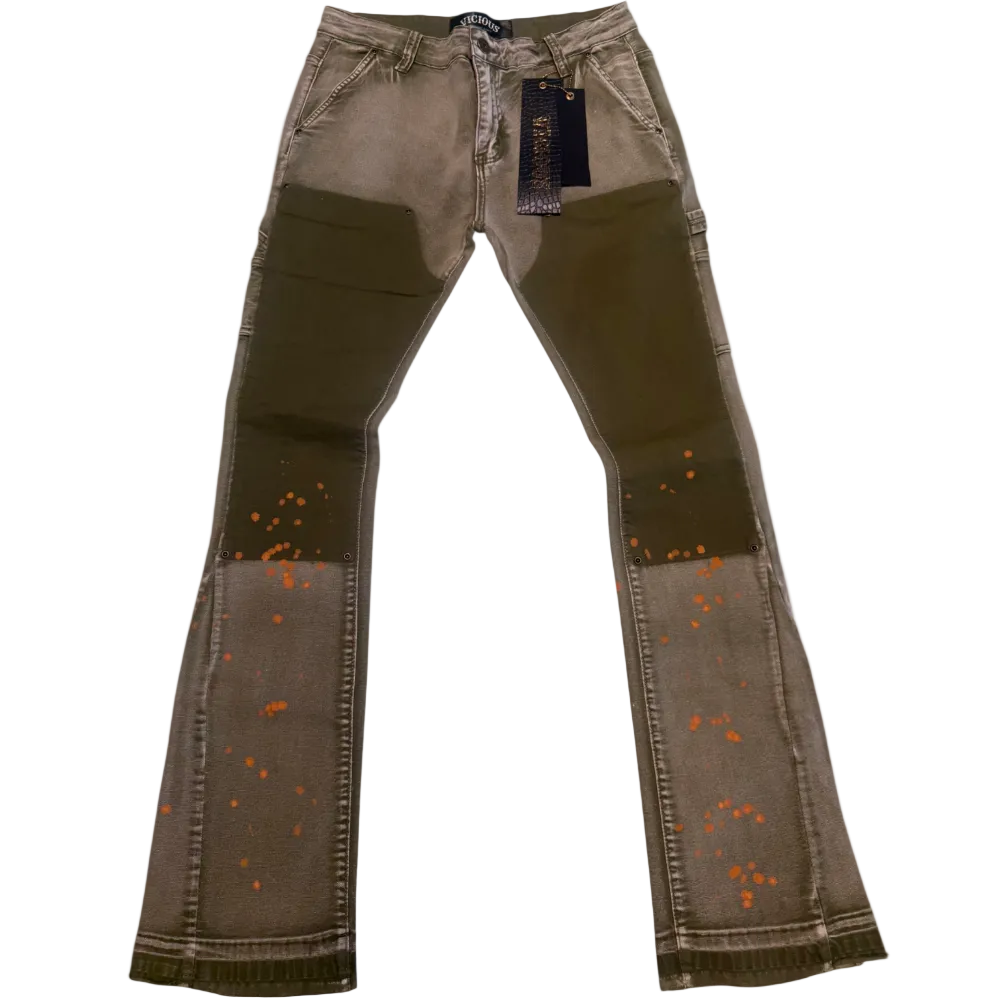 Vicious Denim Stacked Fit Green Style VC660