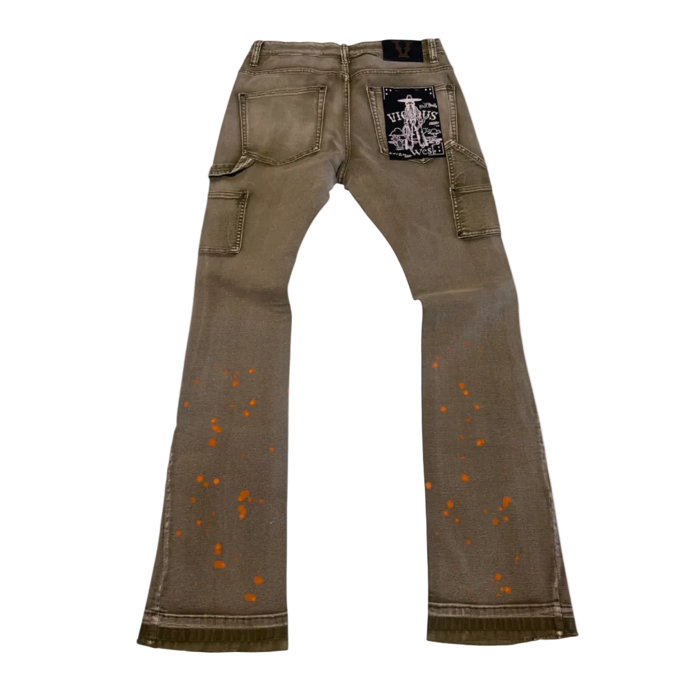 Vicious Denim Stacked Fit Green Style VC660