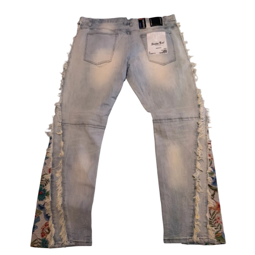 Smoke Rise Tapestry Embroidery Jeans Alder Blue Style JP25113