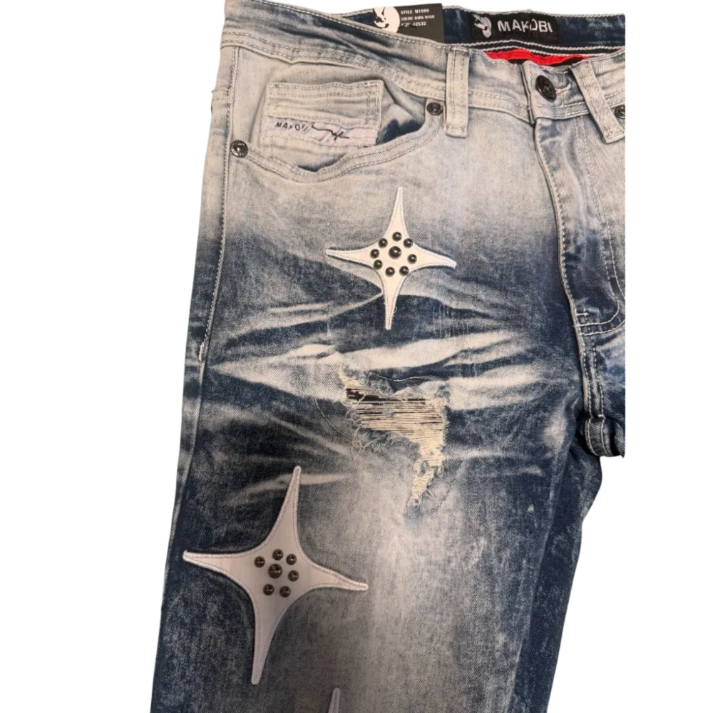 Makobi Bottega Jeans Dark Wash Style M1998