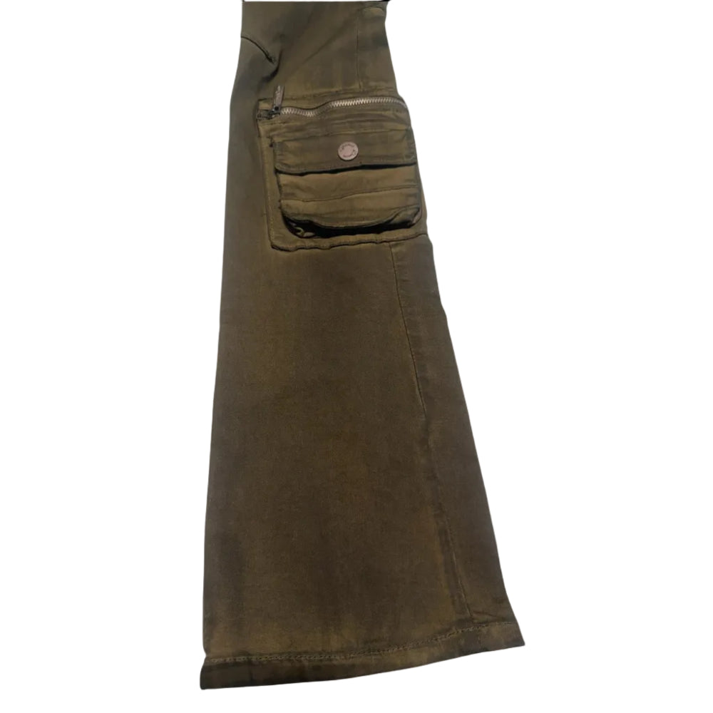 Vicious Denim Avocado Green Stacked Style VC634