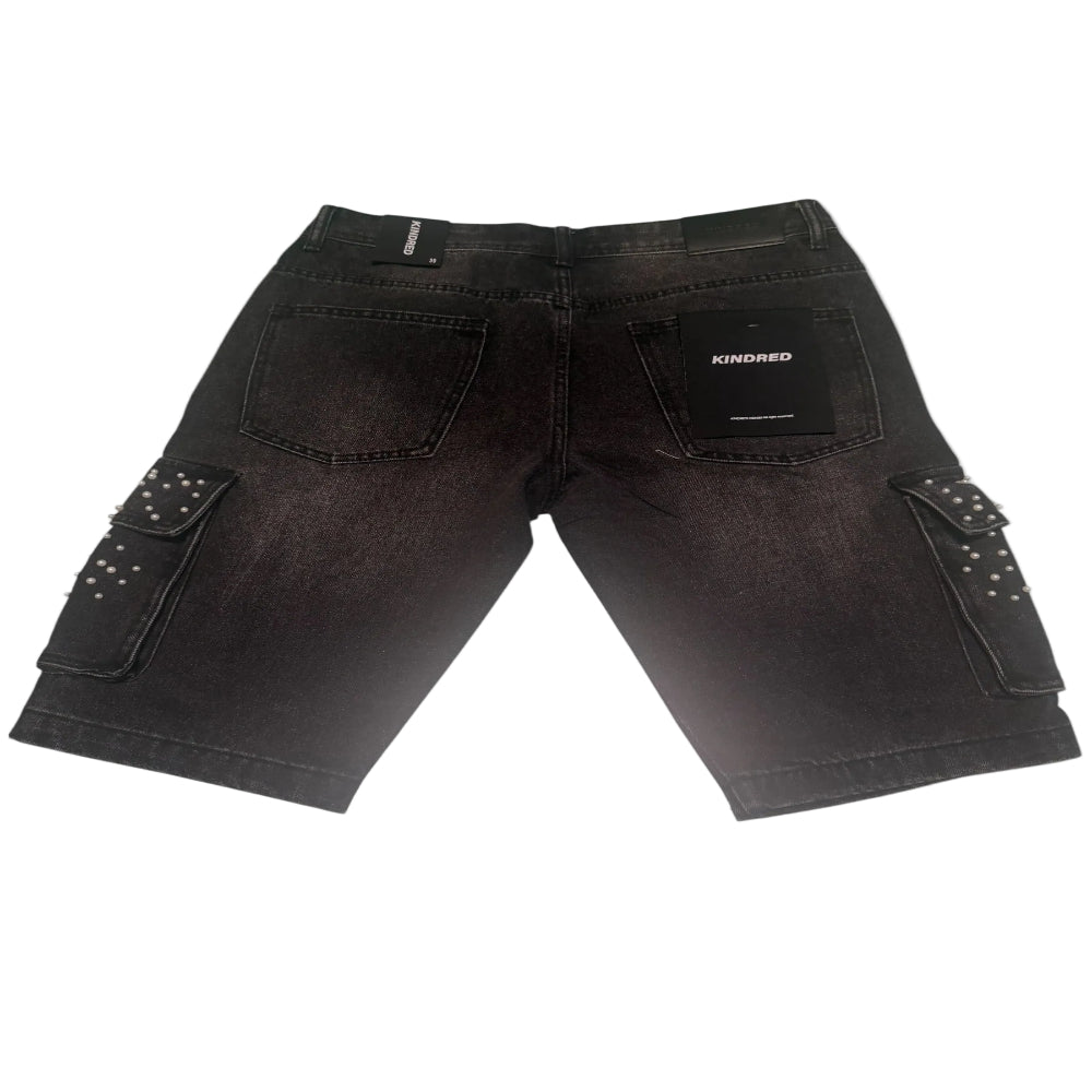 Kindred Rhinestones and Pearls Cargo Shorts Black Style KD2245S