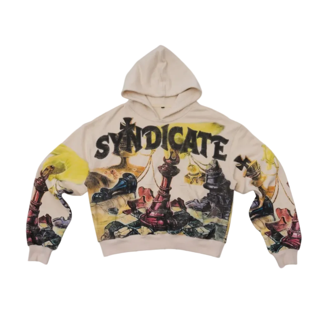 Syndicate King Men's Hoodie - Bone Syn_5