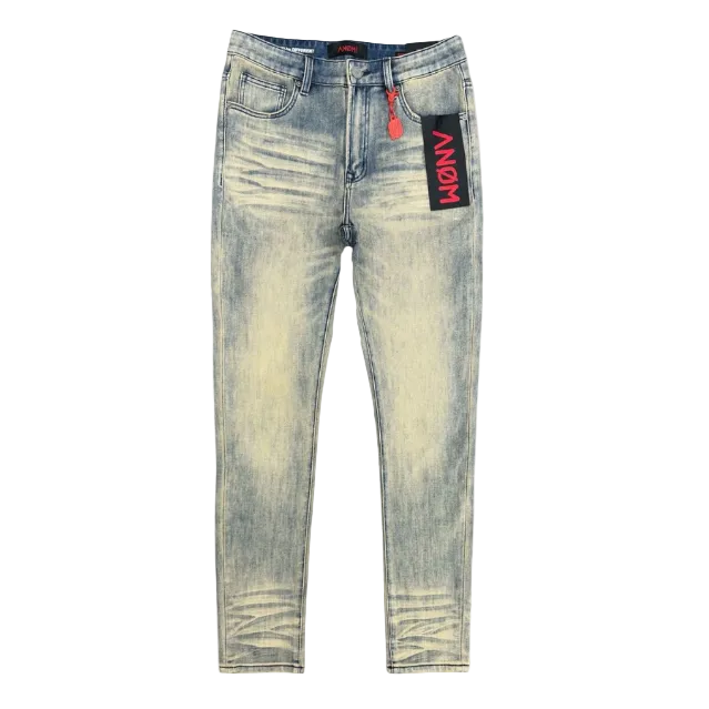 ANOM 360 Skinny Jeans Vintage Blue Wash Style ANOM-SK-01