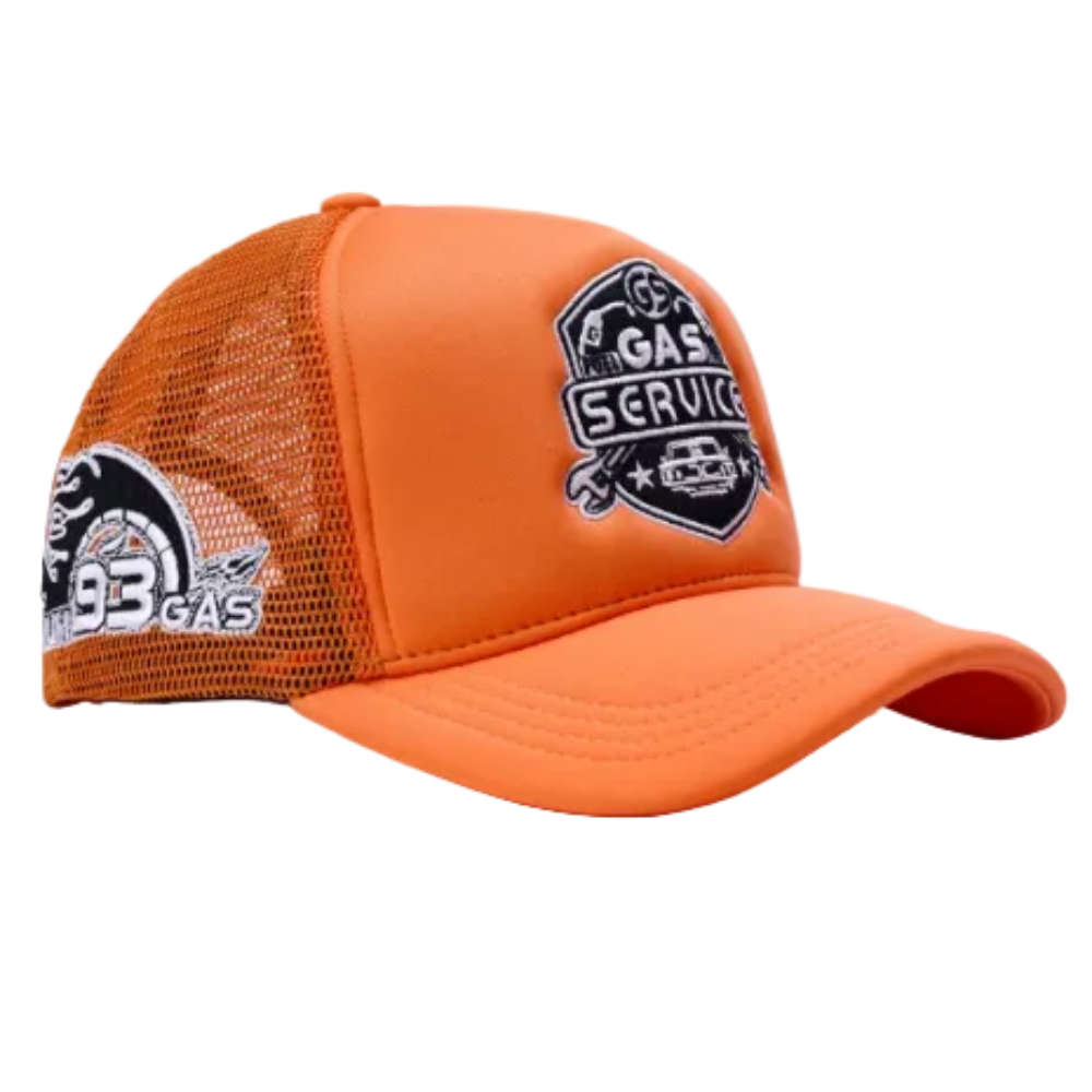Gas Service Trucker Hat Orange Style GAS01