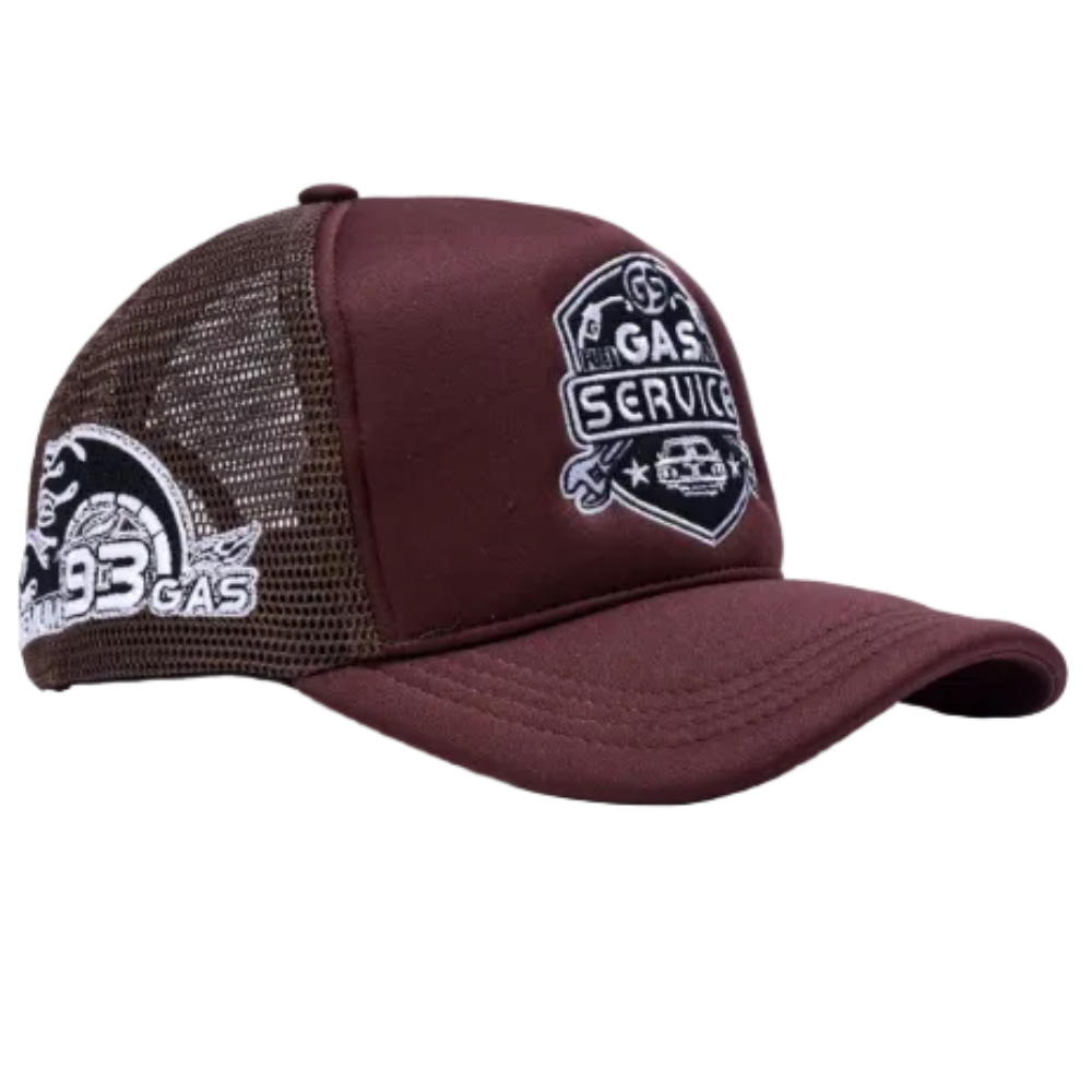 Gas Service Trucker Hat Brown Style GAS03