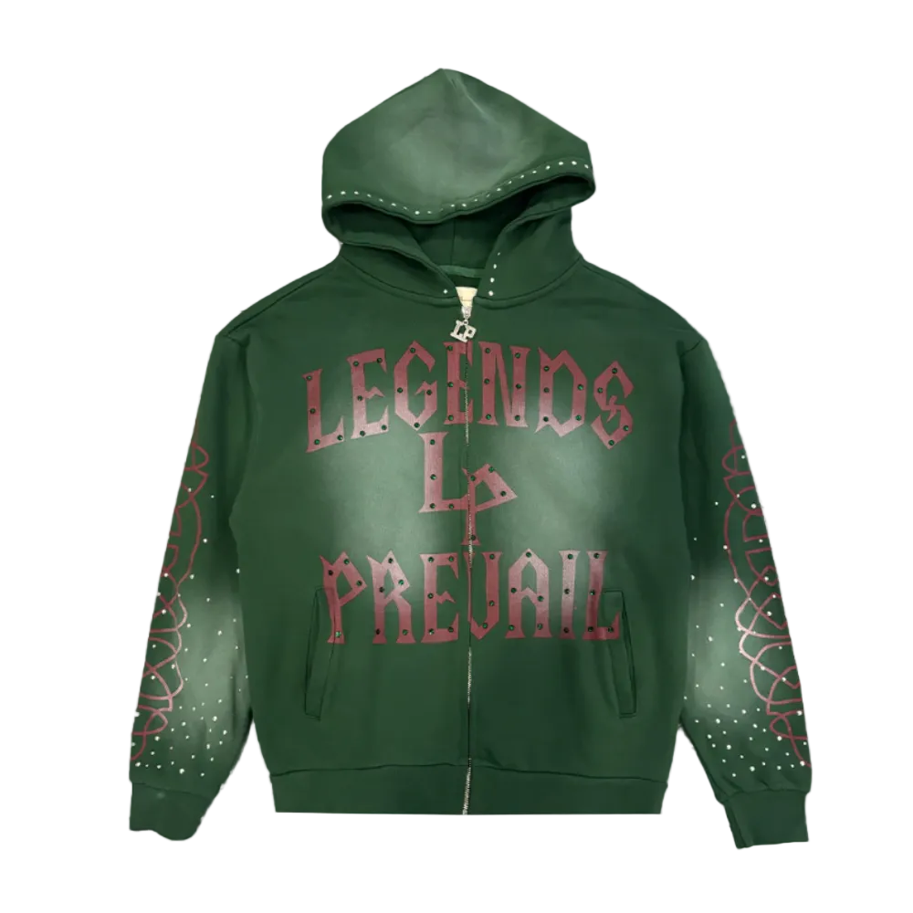 Legends Prevail Studded Sweatsuit Green Style LP-KS-085