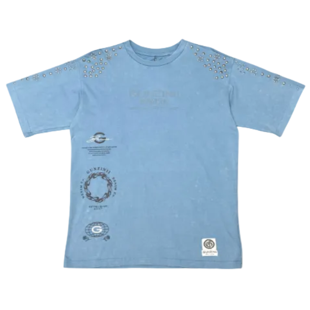 GUNZINII Short Sleeve Jogger Set Dusty Blue Style GZ749/GZ750DBL