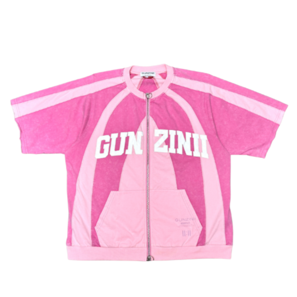 Gunzinii Strip Work Short Set Pink Style GZ1048/GZ1049