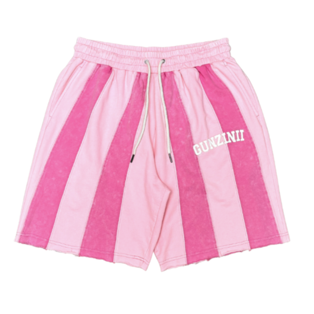 Gunzinii Strip Work Short Set Pink Style GZ1048/GZ1049