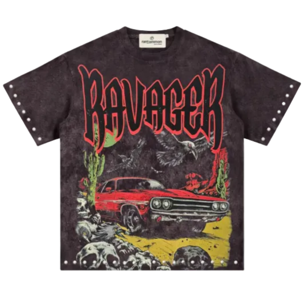 Rare Common Ravage Muscle Car T-shirt Brown Style RCTS-5028