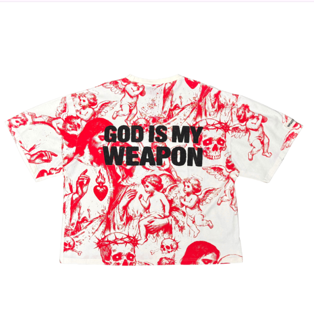 WrathBoy My Weapon T-Shirt Cream Red WB 623