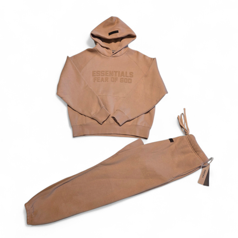 ESSENTIALS Hoodie Sweatsuit Tan