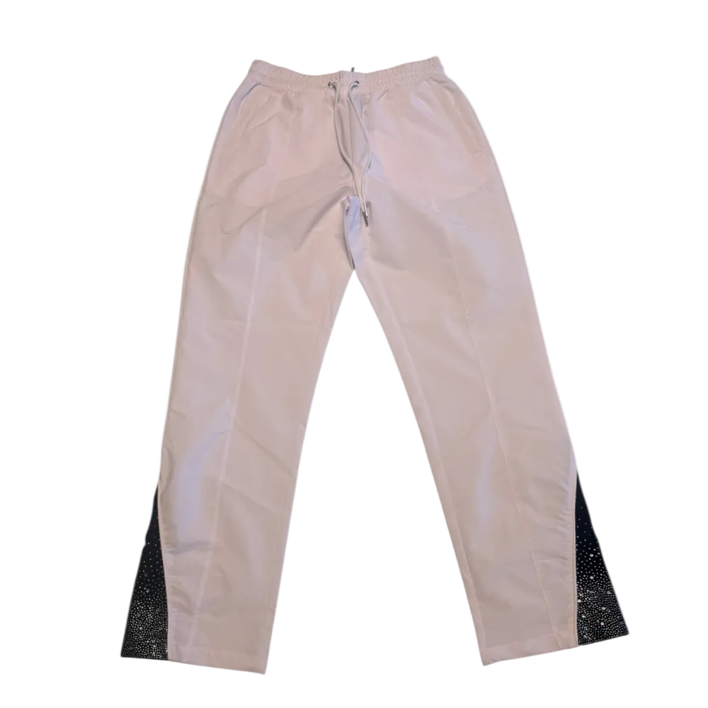 Kindred Track Suit  Rhinestone  Nylon Zip Up  White KD2236T