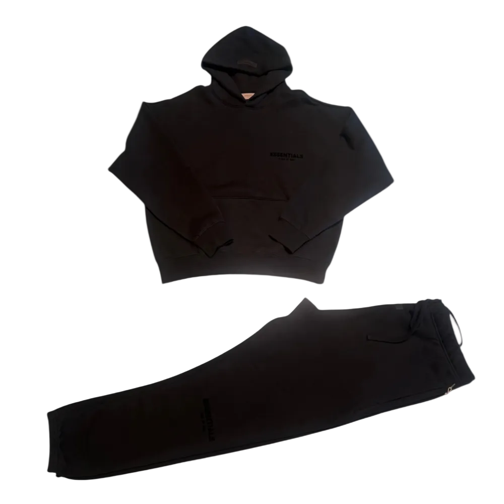 ESSENTIALS Hoodie Sweatsuit Black