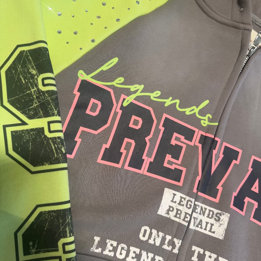 Legends Prevail Rhinestone Block Sweat Suit - Grey Style LP-KS-108