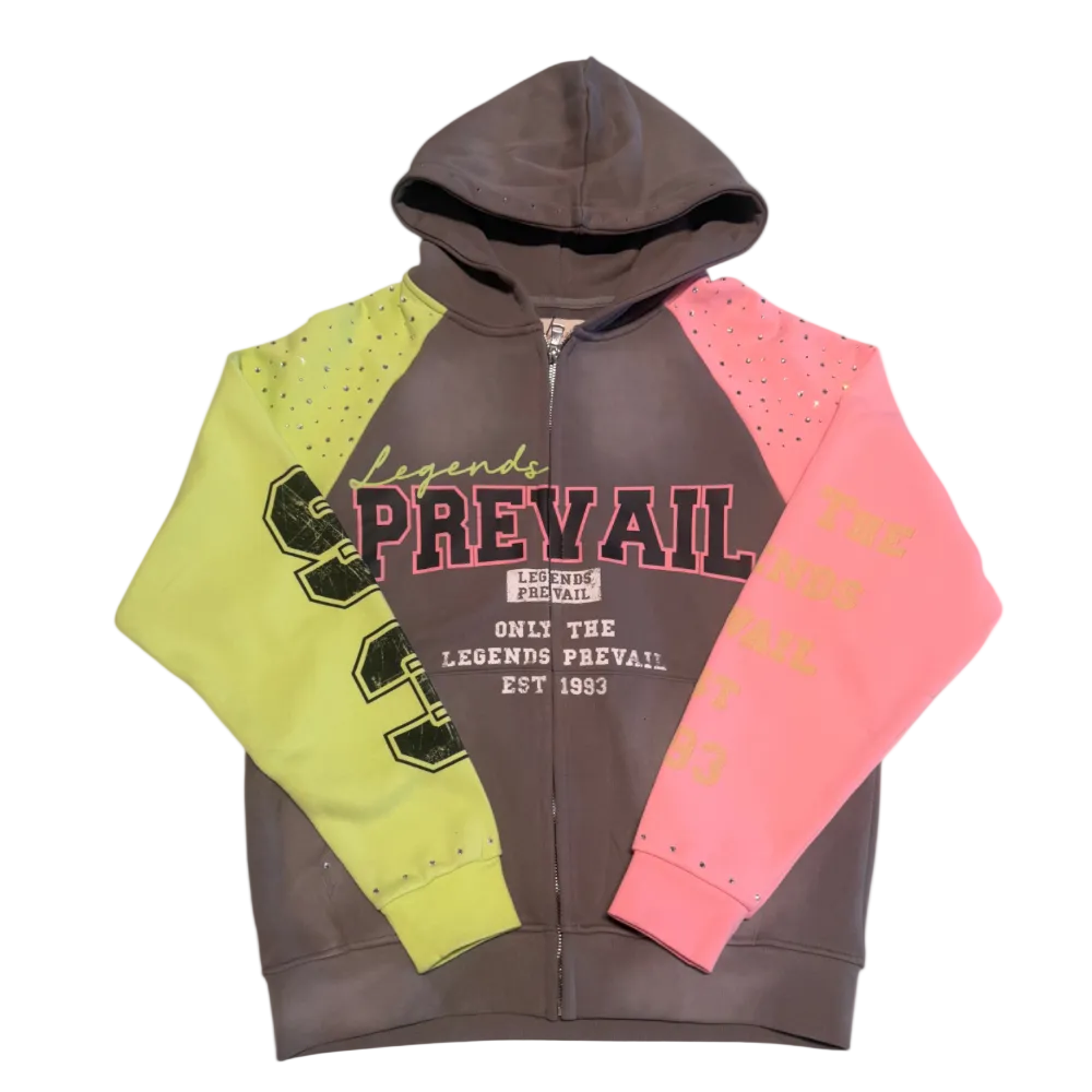 Legends Prevail Rhinestone Block Sweat Suit - Grey Style LP-KS-108