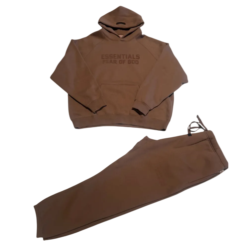 ESSENTIALS  Hoodie Sweatsuit Brown