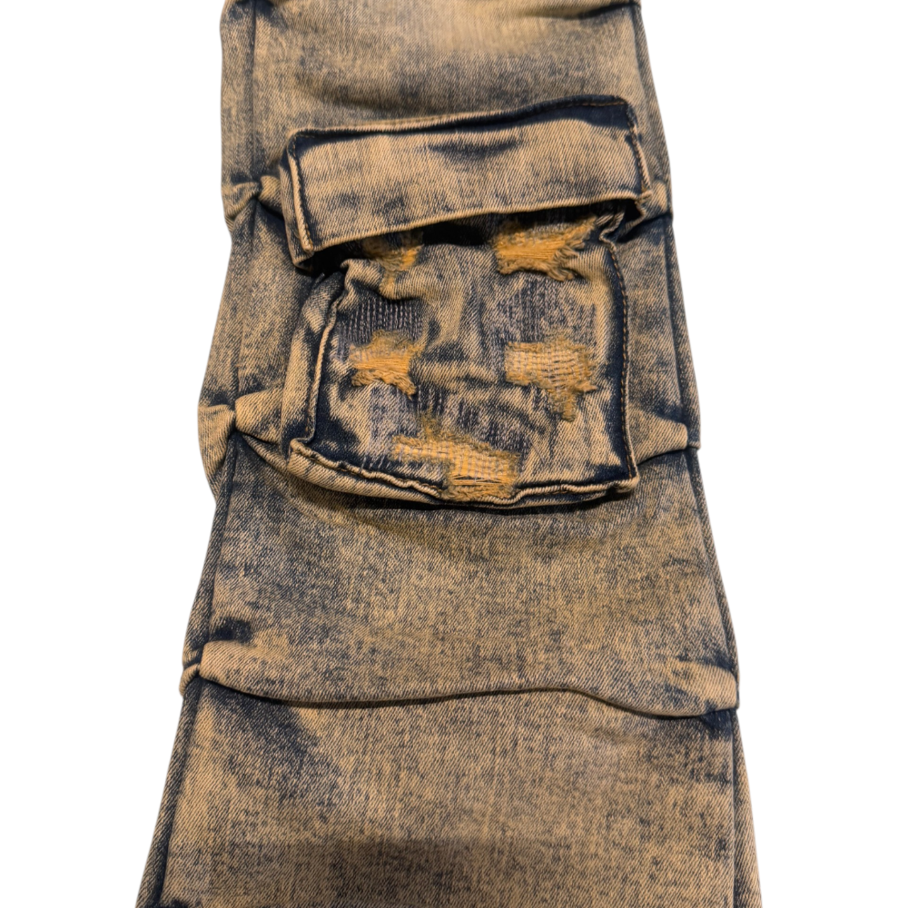 Focus Cargo Stacked Jeans Vintage Style 5226