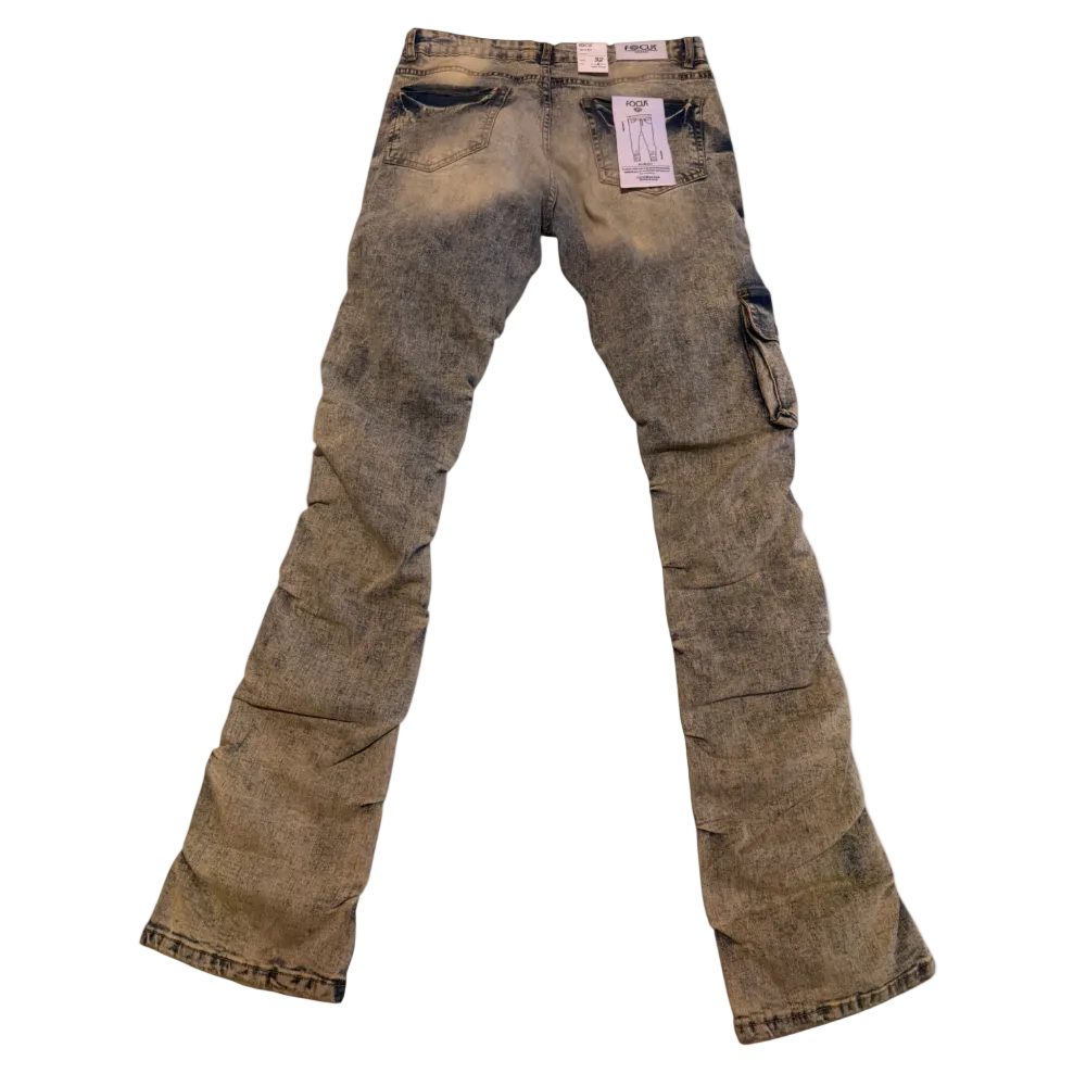 Focus Cargo Stacked Jeans Vintage Style 5226