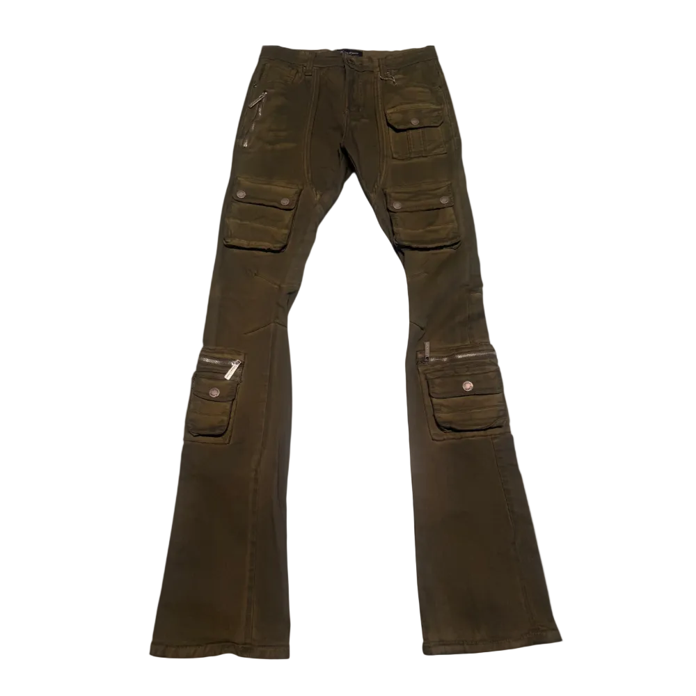 Vicious Denim Avocado Green Stacked Style VC634