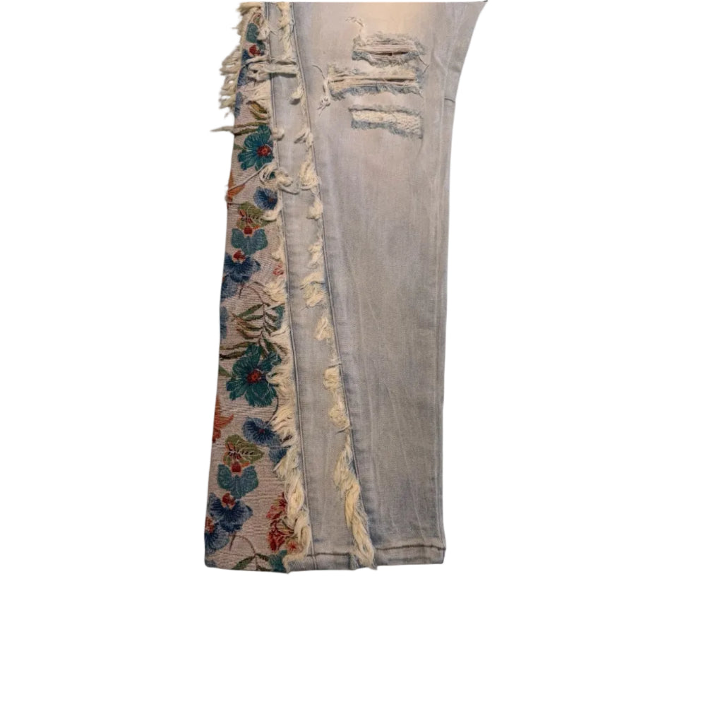 Smoke Rise Tapestry Embroidery Jeans Alder Blue Style JP25113