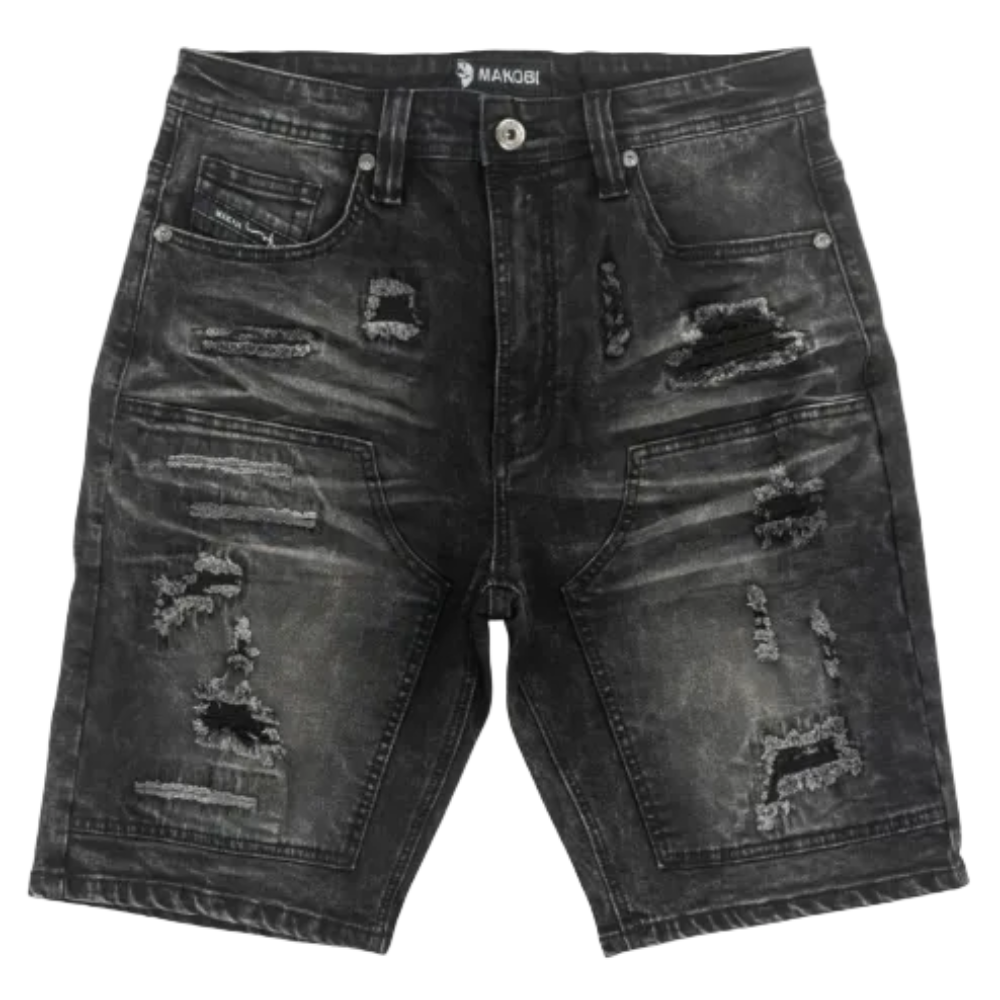 Makobi Prego Denim Shorts Black Wash Style M904