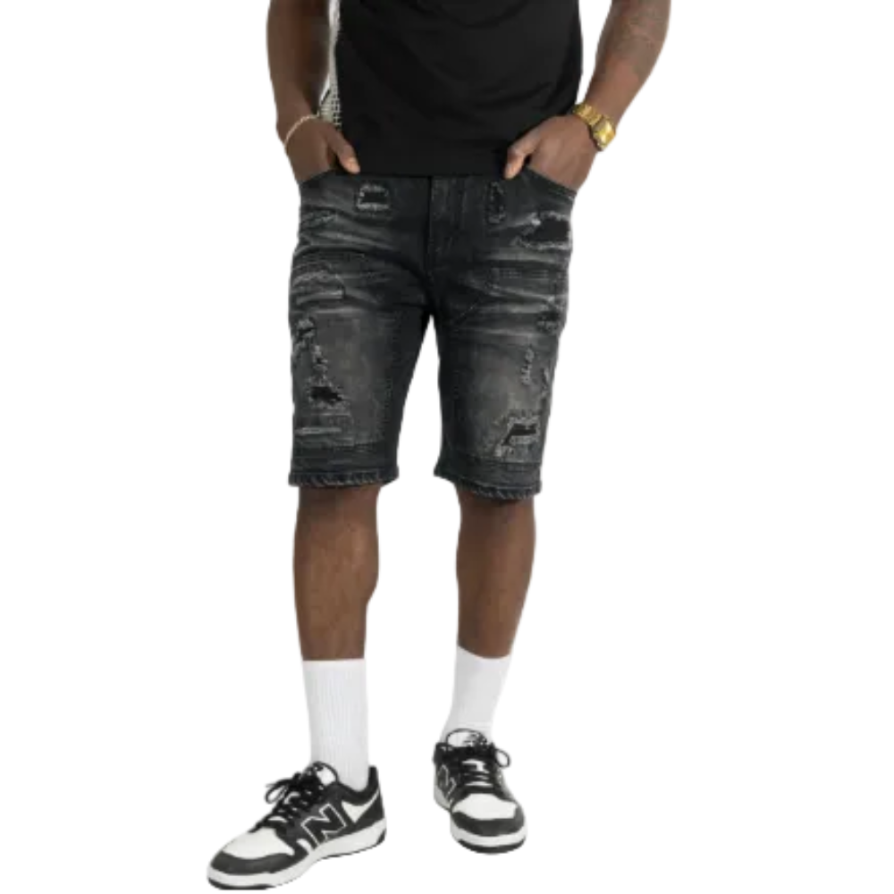 Makobi Prego Denim Shorts Black Wash Style M904