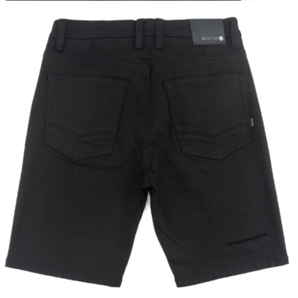 Makobi Prego Denim Shorts Jet Black Style M904