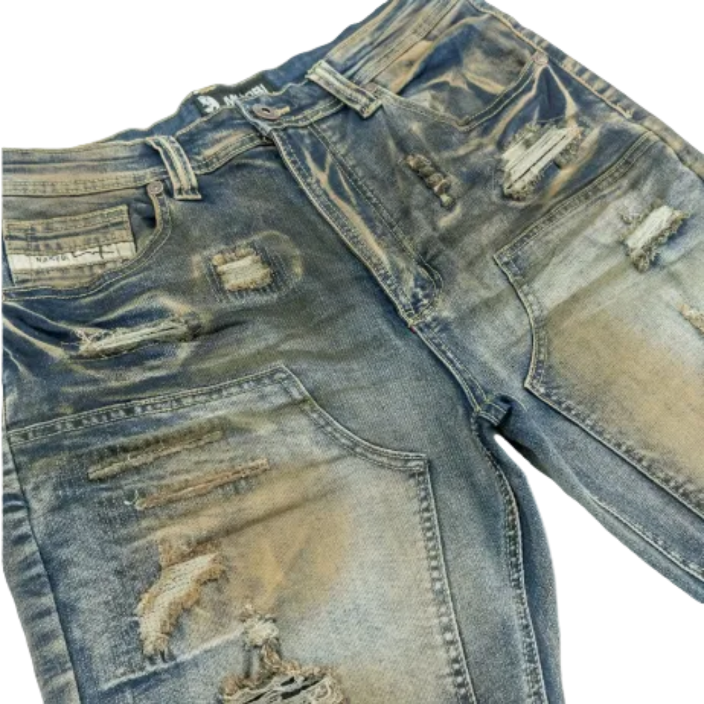 Makobi Prego Denim Shorts Antique Style M904