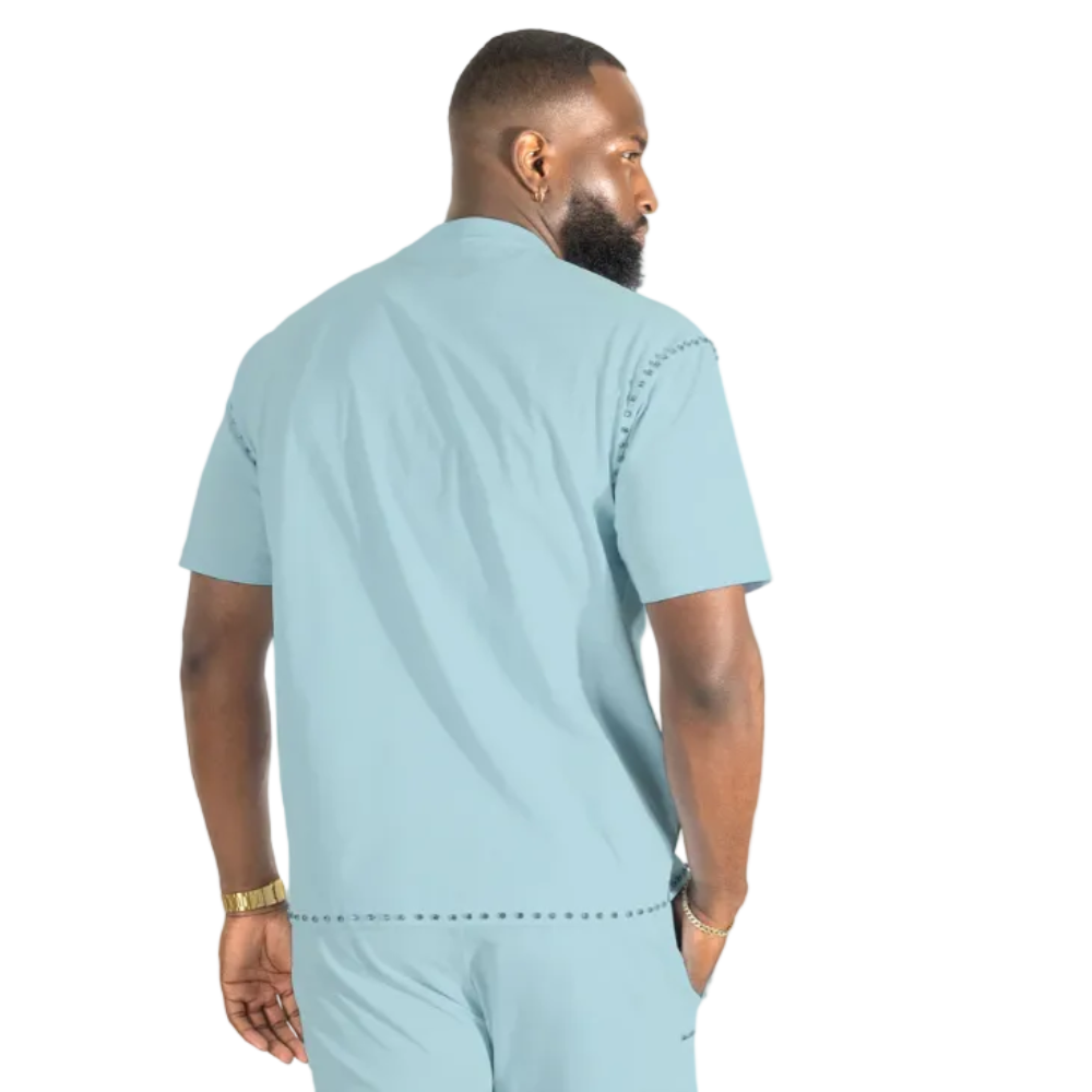 Makobi Prada Jersey Short Set Light Blue Style M183