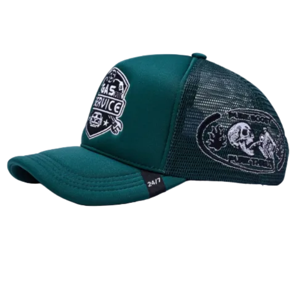 Gas Service Trucker Hat Green Style GAS04
