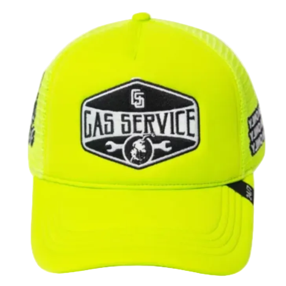 Gas Service Trucker Hat Lime Green Style GAS06