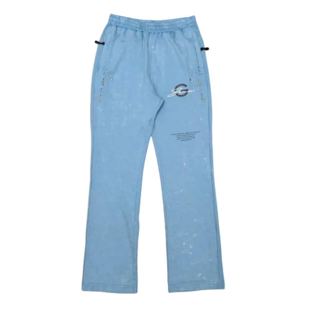 GUNZINII Short Sleeve Jogger Set Dusty Blue Style GZ749/GZ750DBL