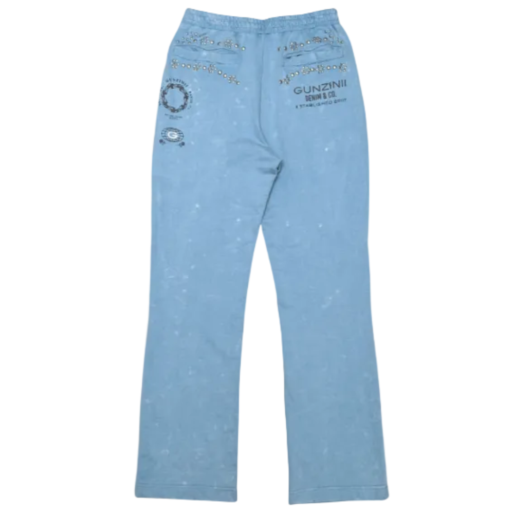 GUNZINII Short Sleeve Jogger Set Dusty Blue Style GZ749/GZ750DBL