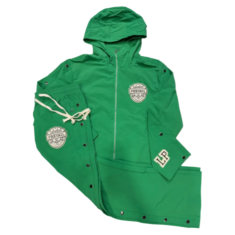 Legends Prevail Shield Windbreaker Set Kelly Green Style LP-WS-048 Kelly Green