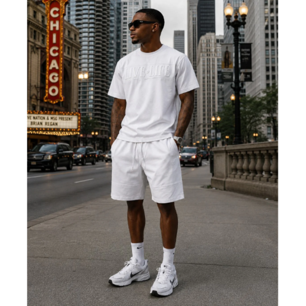 Makobi Live Life Short Set White Style M459/M659
