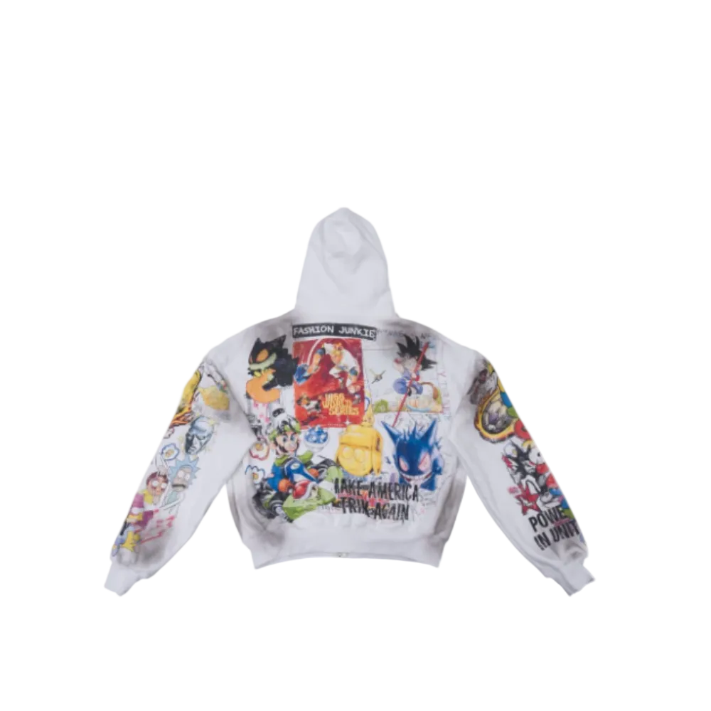 Syndicate Unity Zip Up Hoodie White Style SYNH_28(2)