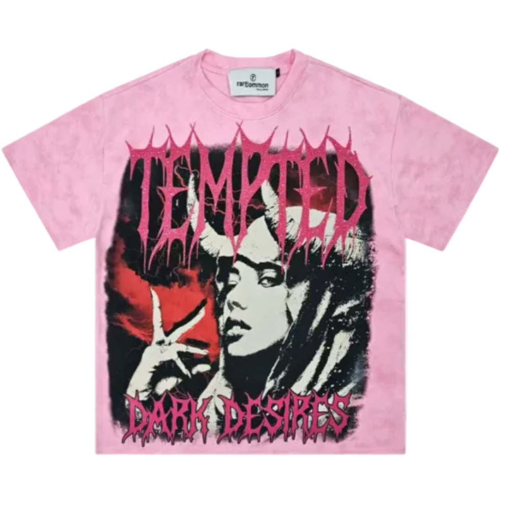 Rare Common Tempted Dark Desire T-Shirt Pink Style RCTS-5047