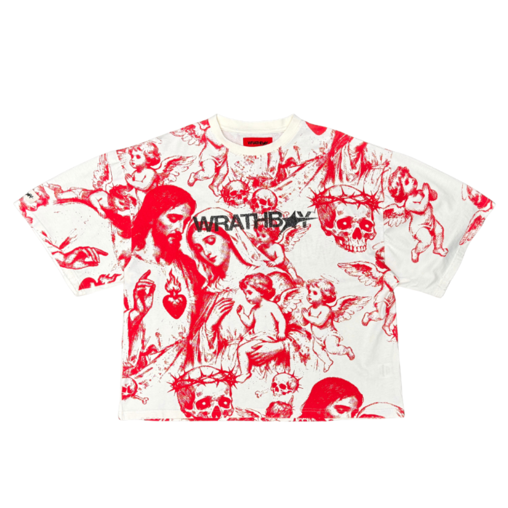 WrathBoy My Weapon T-Shirt Cream Red WB 623