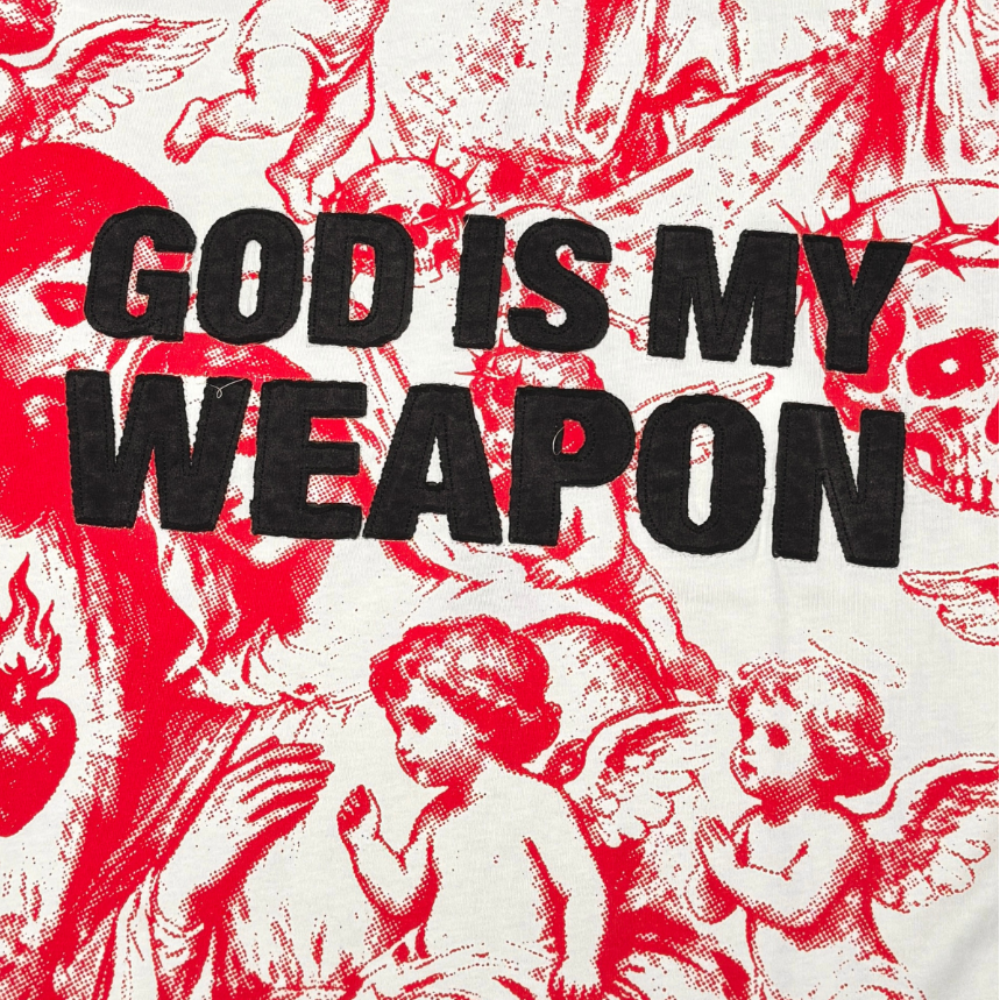 WrathBoy My Weapon T-Shirt Cream Red WB 623