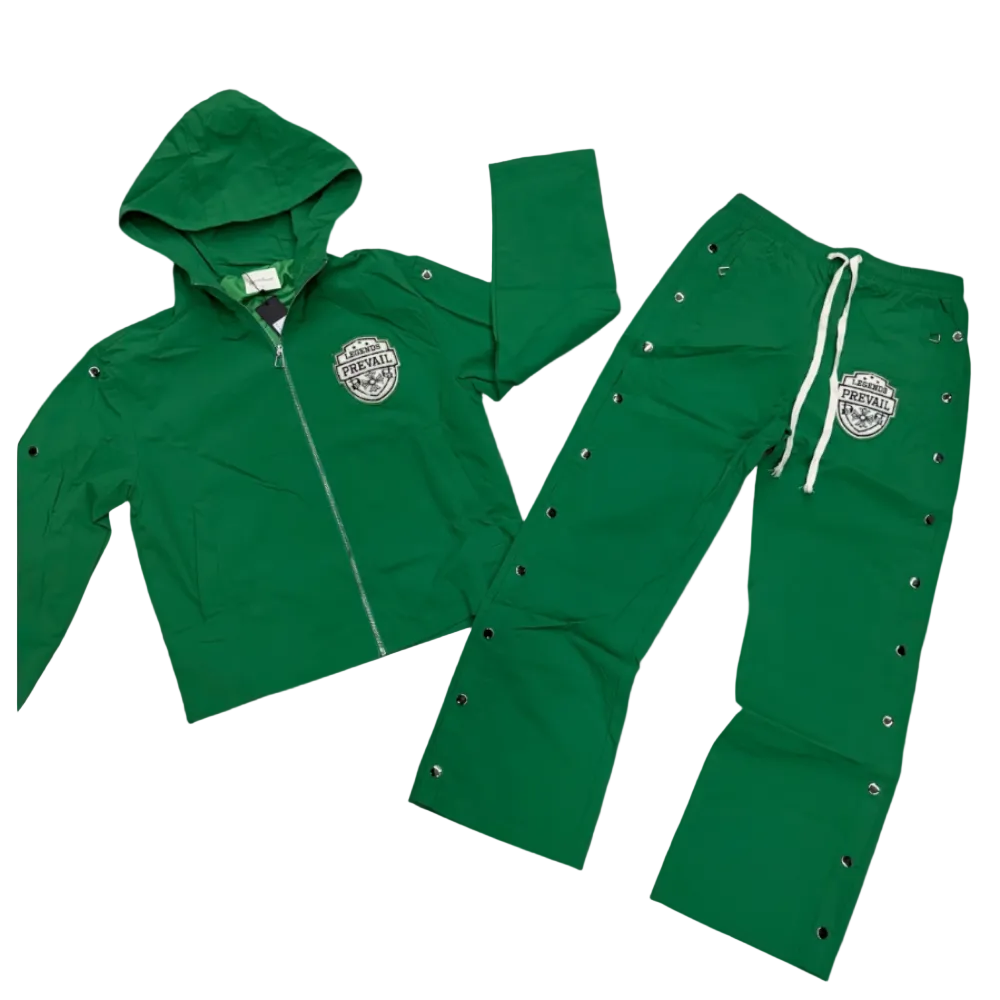 Legends Prevail Shield Windbreaker Set Kelly Green Style LP-WS-048 Kelly Green